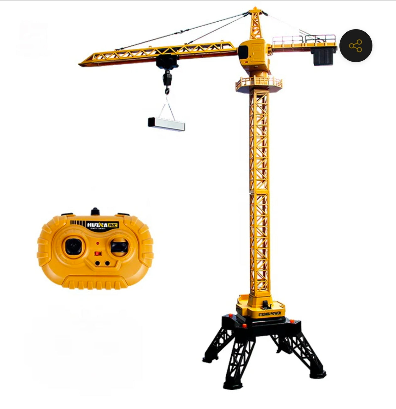 Huina 1585 12-Channel Remote Control Alloy Tower Crane (2026 Model) | Heavy-Duty RC Construction Crane