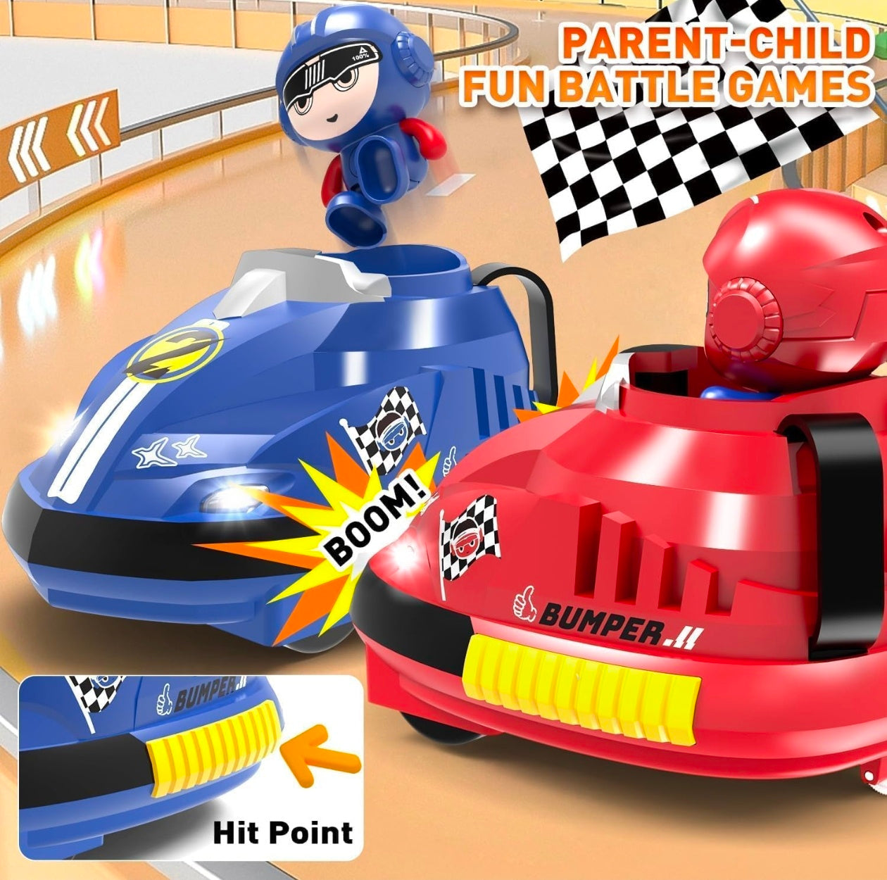 GO Dodgem Kart – Dual Battle Bumper Car Toy Set (Ages 4+) | Fun VS Racing Game for Kids