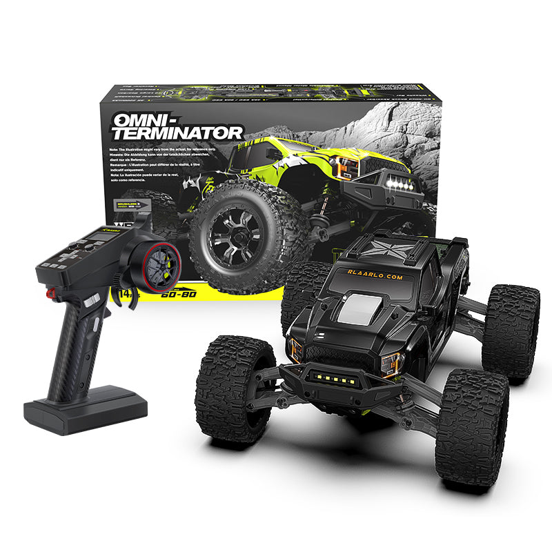 Rlaarlo Omni-Terminator Carbon Fiber MINI 1:10 Scale RTR Brushless Monster Truck, RZ001B-C
 (367)