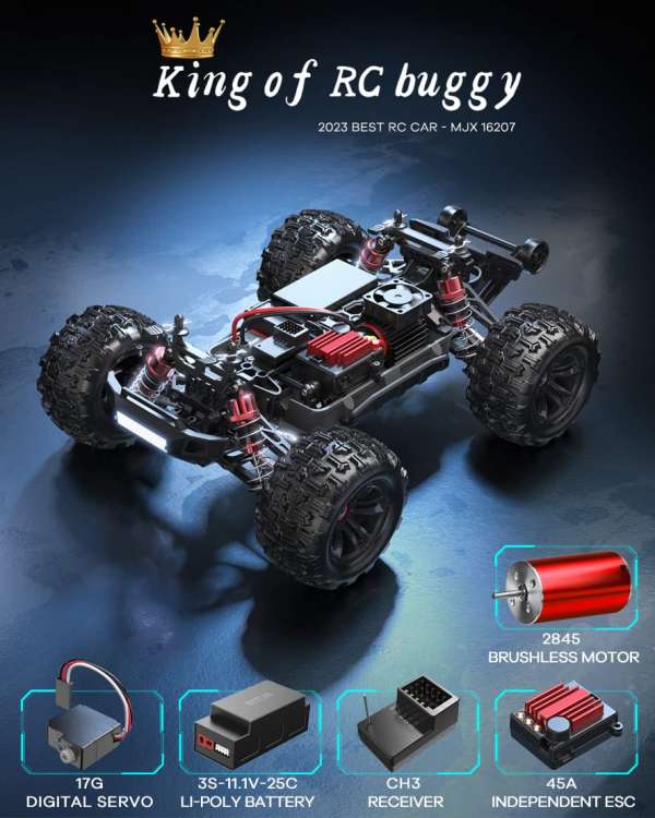 MJX Hyper Go 16210, 1/16 Brushless RC 4WD High Speed Off-Road Truggy Truck