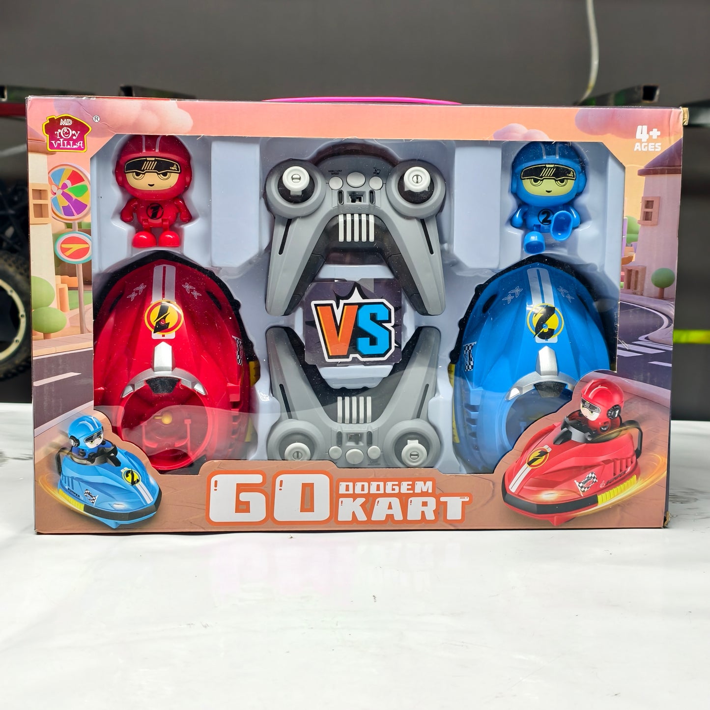 GO Dodgem Kart – Dual Battle Bumper Car Toy Set (Ages 4+) | Fun VS Racing Game for Kids