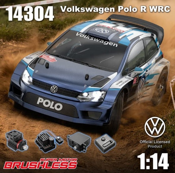 MJX Hyper Go 14304 Volkswagen Polo R WRC 1:14 Brushless RC Car (67 KM/H)