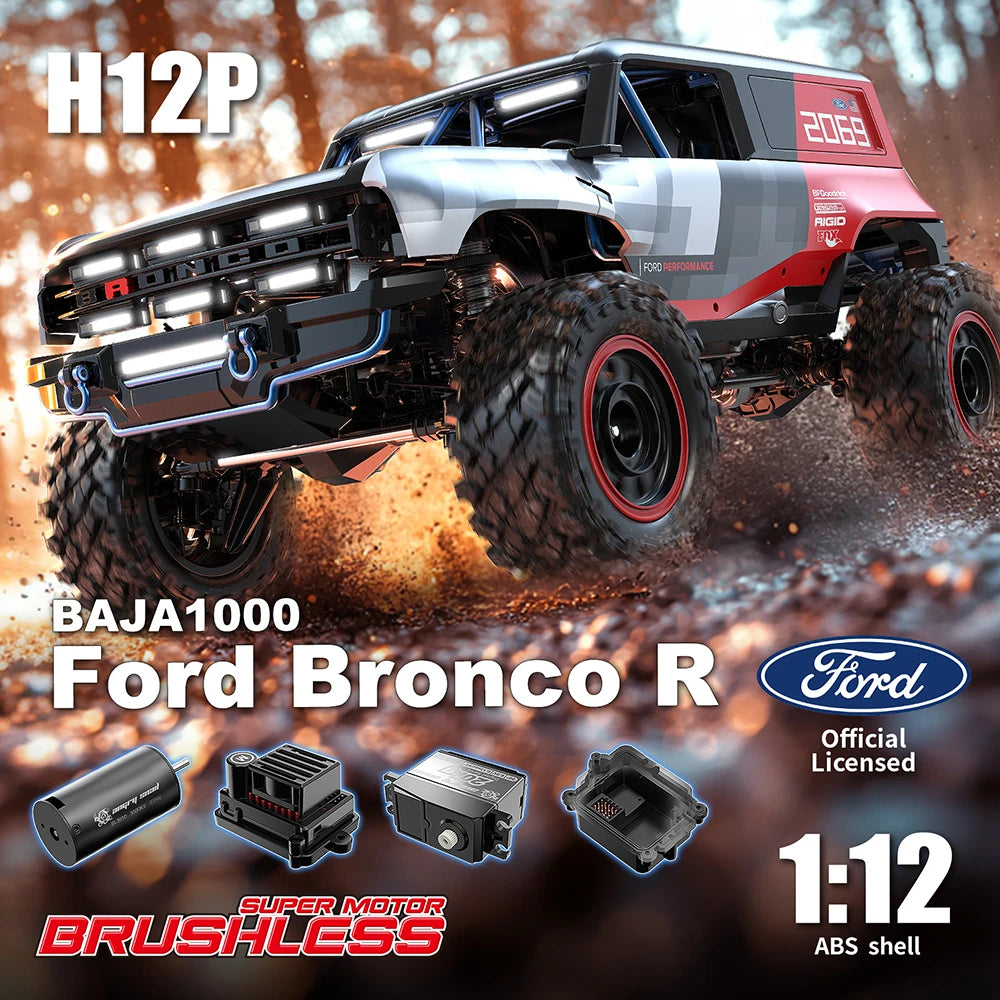 MJX Hyper Go H12P 1/12 RC Crawler – Licensed Ford Bronco Baja 1000 Edition