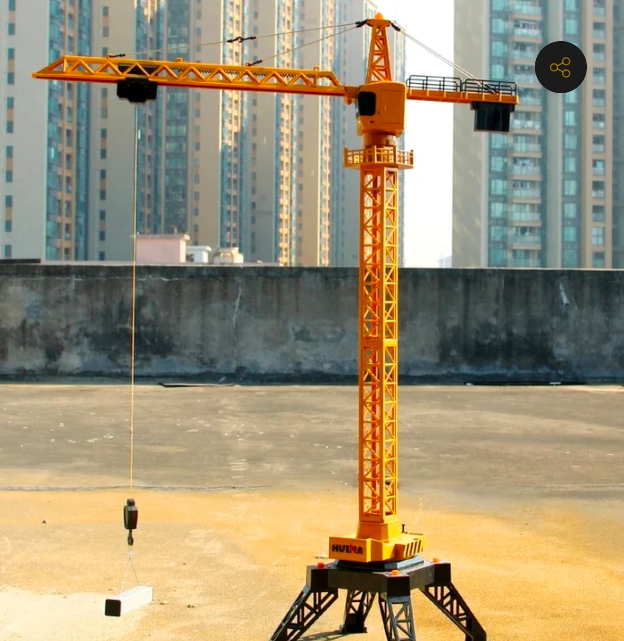 Huina 1585 12-Channel Remote Control Alloy Tower Crane (2026 Model) | Heavy-Duty RC Construction Crane